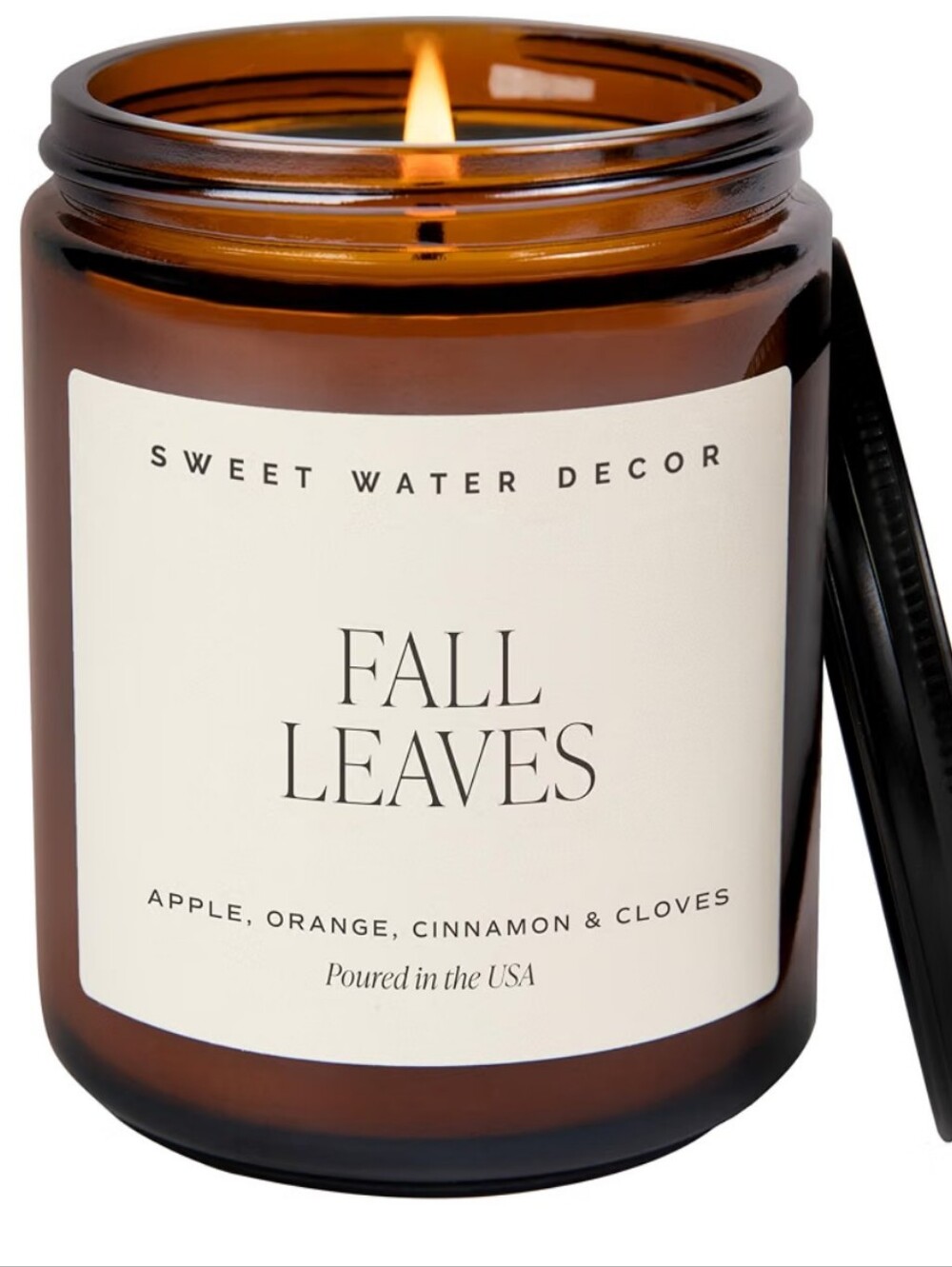 Fall Leaves Scented Candle — Amber Brown